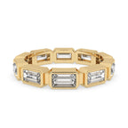Bezel Wedding Band –  Baguette Cut Diamond