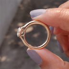 Round Bezel Engagement Ring In Solitaire Style
