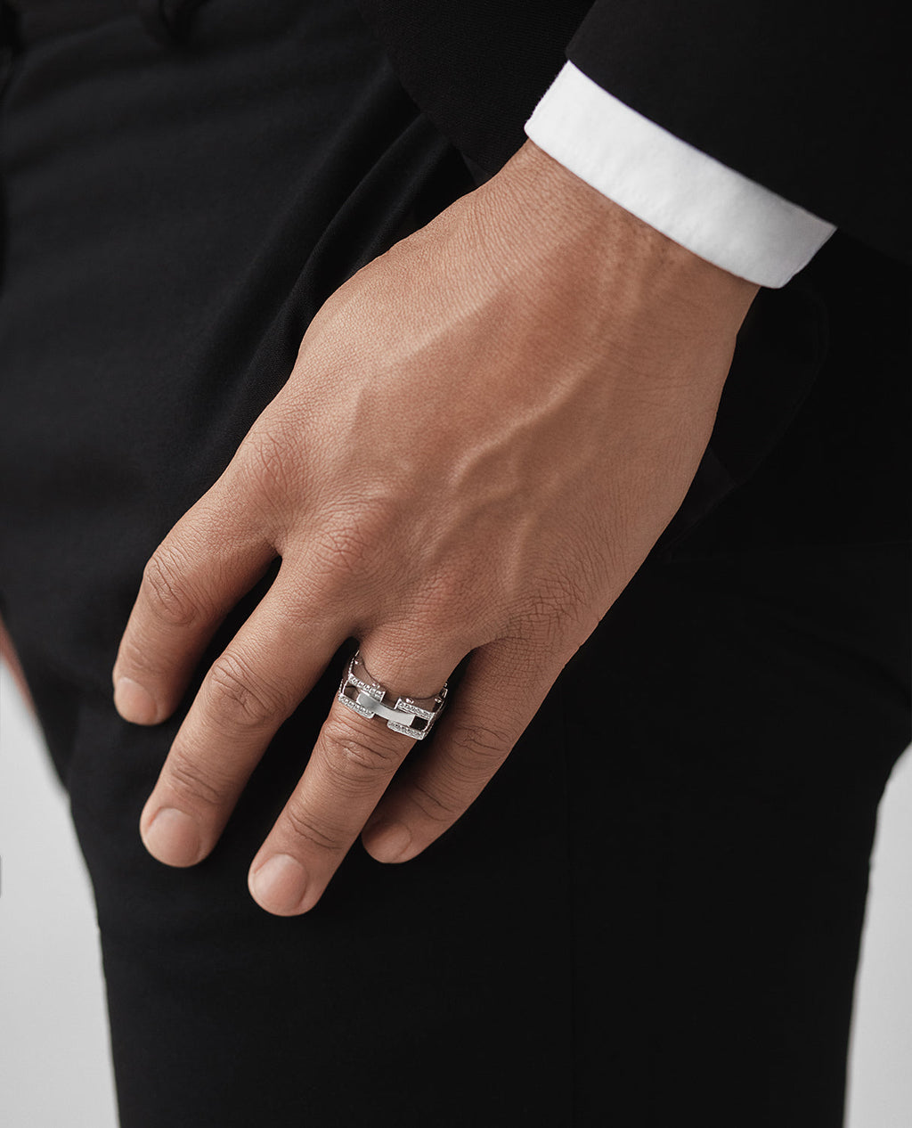 BINGHAM Gold Square Ring with 1.05ct Diamonds
