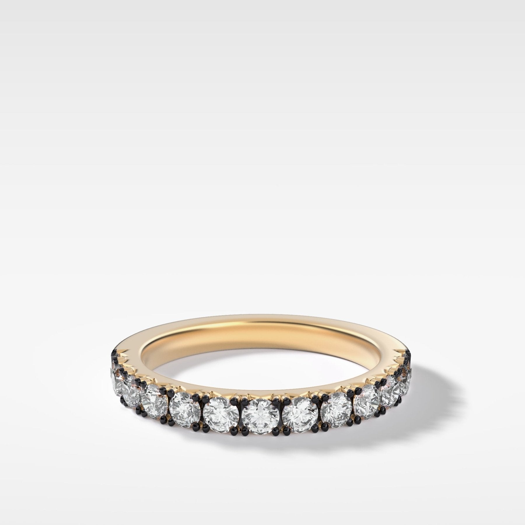 Blackened Pavé Diamond Wedding Band Main image