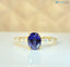 blue oval cut Sapphire gemstone September Birthstone Engagement Ring - DisneyValley