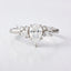 1.33 CT Pear Cut Moissanite Cluster Engagement Ring