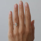 1.27 CT Marquise Cut Diamond Moissanite Hidden Halo Engagement Ring