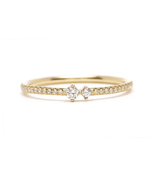 0.4CTW  Round Cut Moissanite Halo Unique Wedding Band Main image