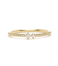 0.4CTW  Round Cut Moissanite Halo Unique Wedding Band