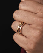 BREWER Three-Tone Gold Ring