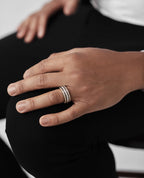 BREWER Two-Tone Gold Wedding Band with 3.10ct Diamonds