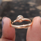 Round Bezel Engagement Ring In Solitaire Style