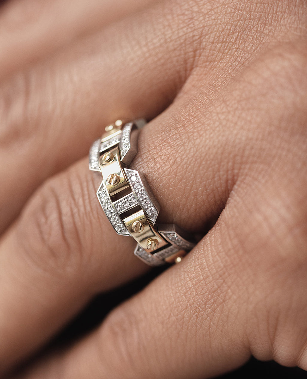 BRIGGS Two-Tone Gold Ring with 0.70ct Diamonds