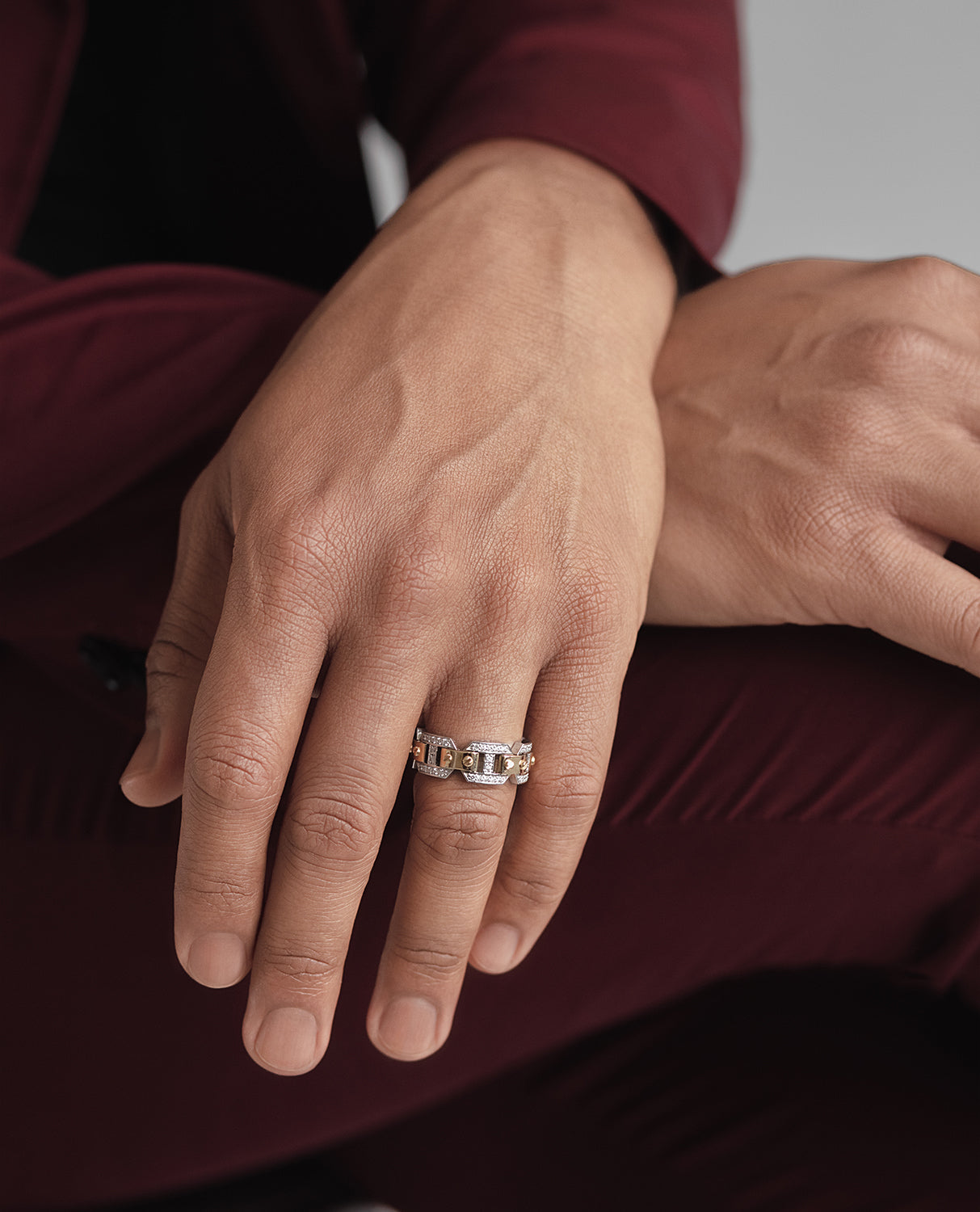BRIGGS Two-Tone Gold Ring with 0.70ct Diamonds
