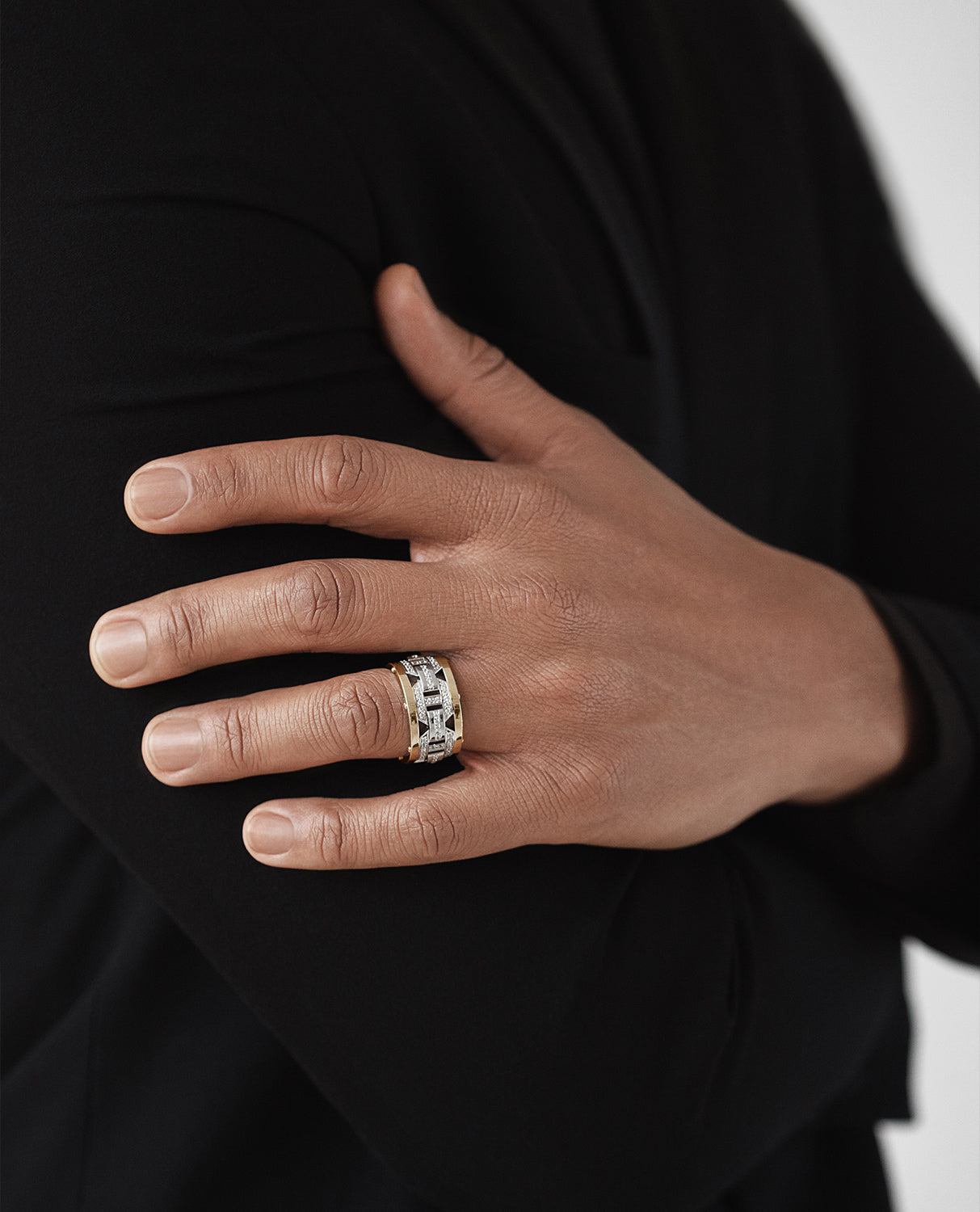 BRIGGS Two-Tone Gold Ring with 1.00ct Diamonds - Wide Version