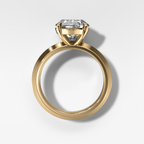Butter Knife Solitaire Engagement Ring With Oval Cut Diamond