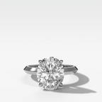 Butter Knife Solitaire Engagement Ring With Oval Cut Diamond