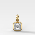 Button Back Asscher Attachable Diamond Pendant
