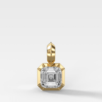 Button Back Asscher Attachable Diamond Pendant