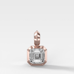 Button Back Asscher Attachable Diamond Pendant
