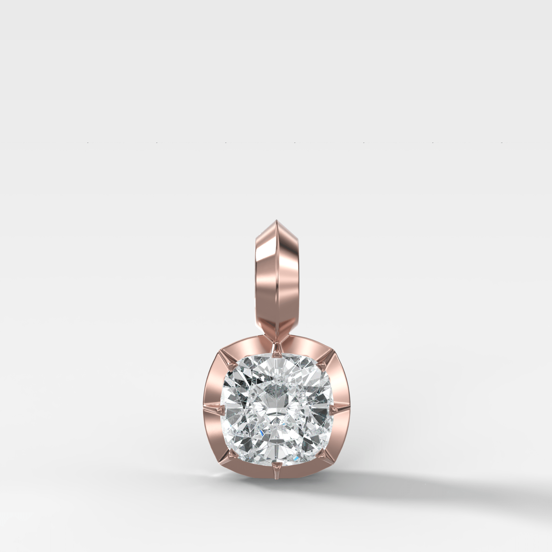 Button Back Cushion Attachable Diamond Pendant