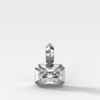Button Back East West Elongated Radiant Attachable Diamond Pendant