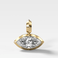 Button Back East West Marquise Attachable Diamond Pendant
