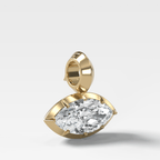 Button Back East West Marquise Attachable Diamond Pendant