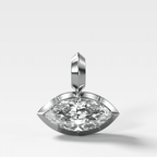 Button Back East West Marquise Attachable Diamond Pendant