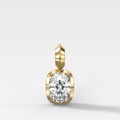 Button Back Elongated Cushion Attachable Diamond Pendant