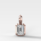 Button Back Emerald Attachable Diamond Pendant