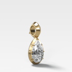 Button Back Pear Attachable Diamond Pendant