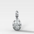 Button Back Pear Attachable Diamond Pendant