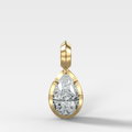 Button Back Pear Attachable Diamond Pendant