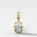 Button Back Pear Attachable Diamond Pendant