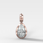 Button Back Pear Attachable Diamond Pendant