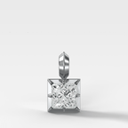 Button Back Princess Attachable Diamond Pendant