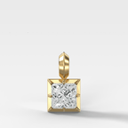 Button Back Princess Attachable Diamond Pendant