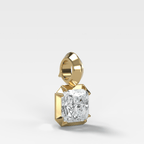 Button Back Radiant Attachable Diamond Pendant