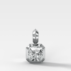 Button Back Radiant Attachable Diamond Pendant