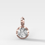 Button Back Round Attachable Diamond Pendant