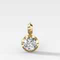 Button Back Round Attachable Diamond Pendant