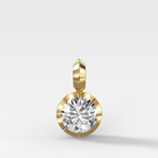 Button Back Round Attachable Diamond Pendant