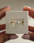 2.35-4.35 CT Round Cut Lab Grown Diamond Hidden Halo Engagement Ring