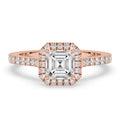 Cathedral Engagement Ring with Classic Asscher Cut