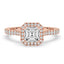 Cathedral Engagement Ring with Classic Asscher Cut