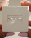 0.76 TCW Marquise & Round CVD Diamond Half eternity Wedding Band