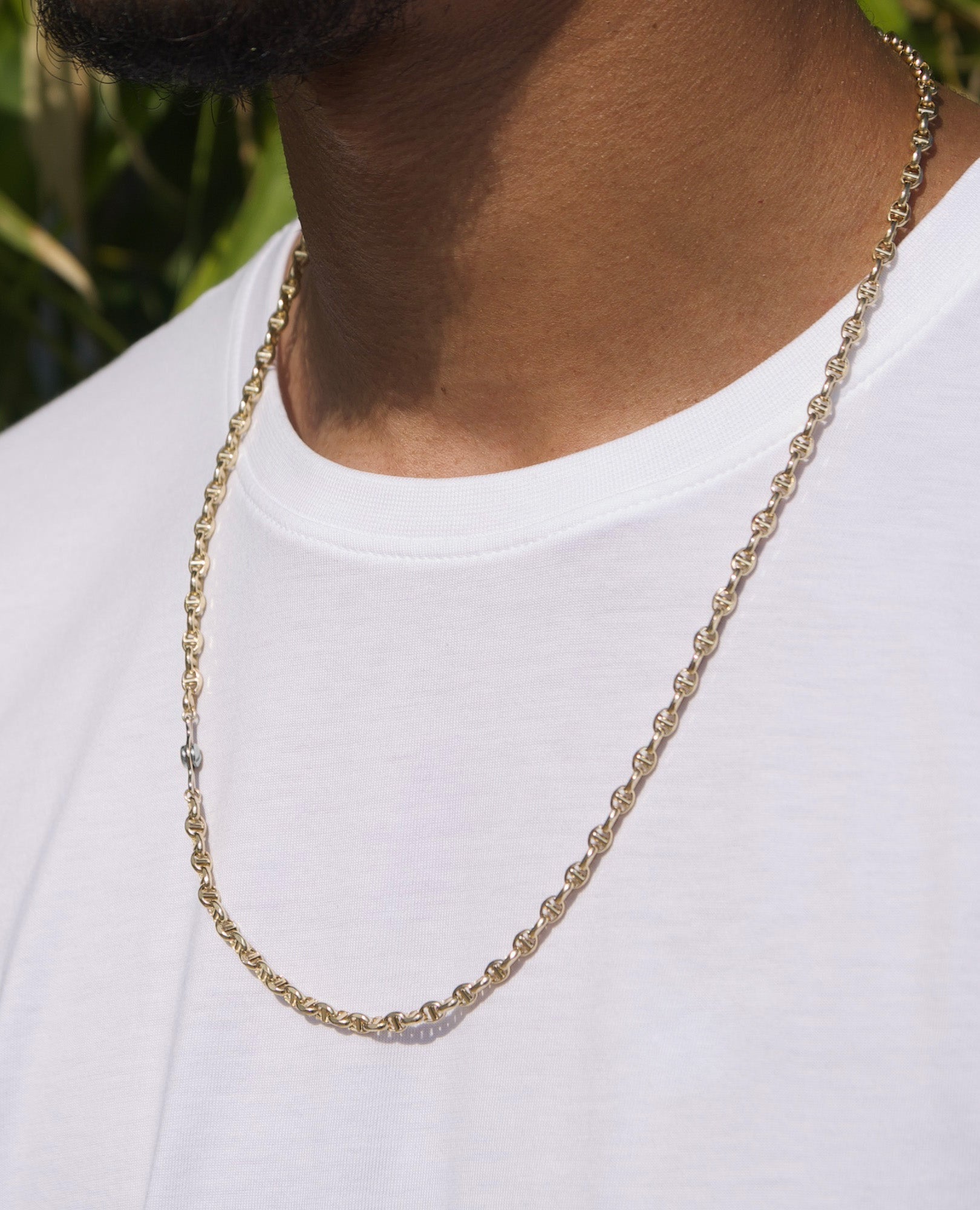 ANCHOR SOLID Gold Necklace - 4.5mm