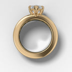 Chunky Channel Set Engagement Ring with Marquise Cut Diamond