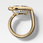 Chunky Lasso Engagement Ring with Marquise Cut Diamond