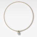 Classic Asscher Attachable Diamond Pendant With Beaded Chain (3mm)