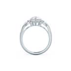 2.0 CT Pear Cut Moissanite Three Stone Engagement Ring
