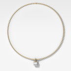 Classic Cushion Attachable Diamond Pendant With Beaded Chain (3mm)