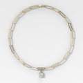 Classic Cushion Attachable Diamond Pendant With Paperclip Chain (6.2mm)